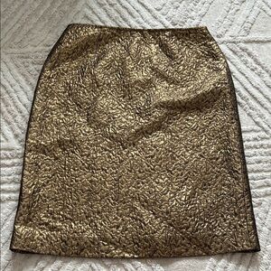 NWT Teri Jon Elegant Gold Textured Women's Skirt